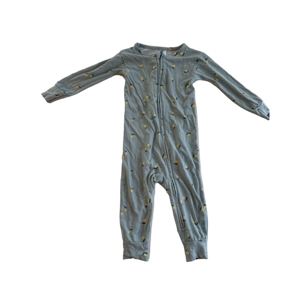 Baby Modern Moments by Gerber Pajamas 18M Blue Lemon Print